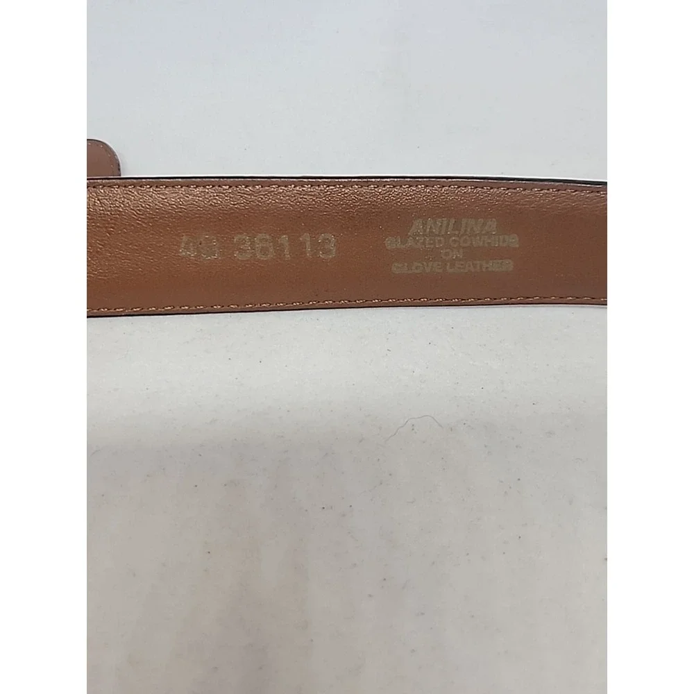 Brighton Belt Size 40 Vintage Anilina Glazed Cowhide Leather Mens Made in USA
